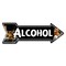 Signmission Alcohol Arrow Decal Funny Home Decor 36in Wide D-A-12-999991 - alternate 1